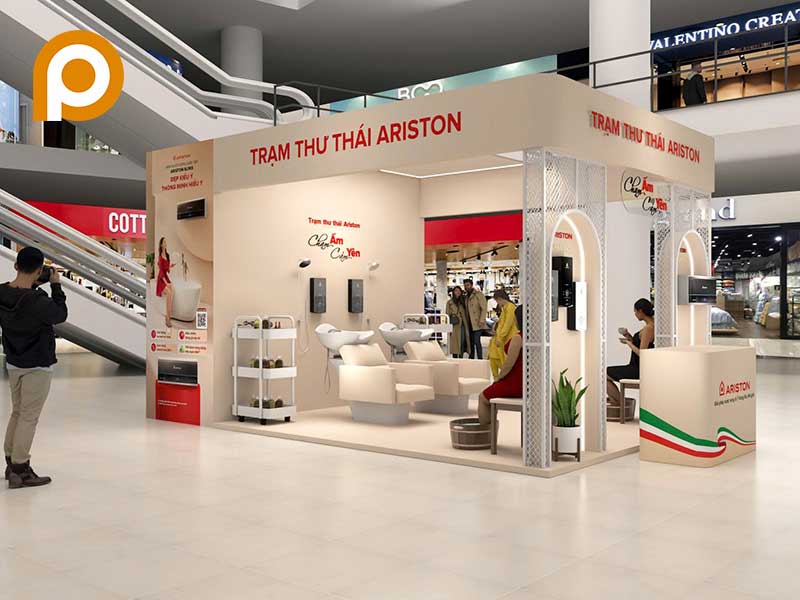 in decal thi công booth sự kiện
